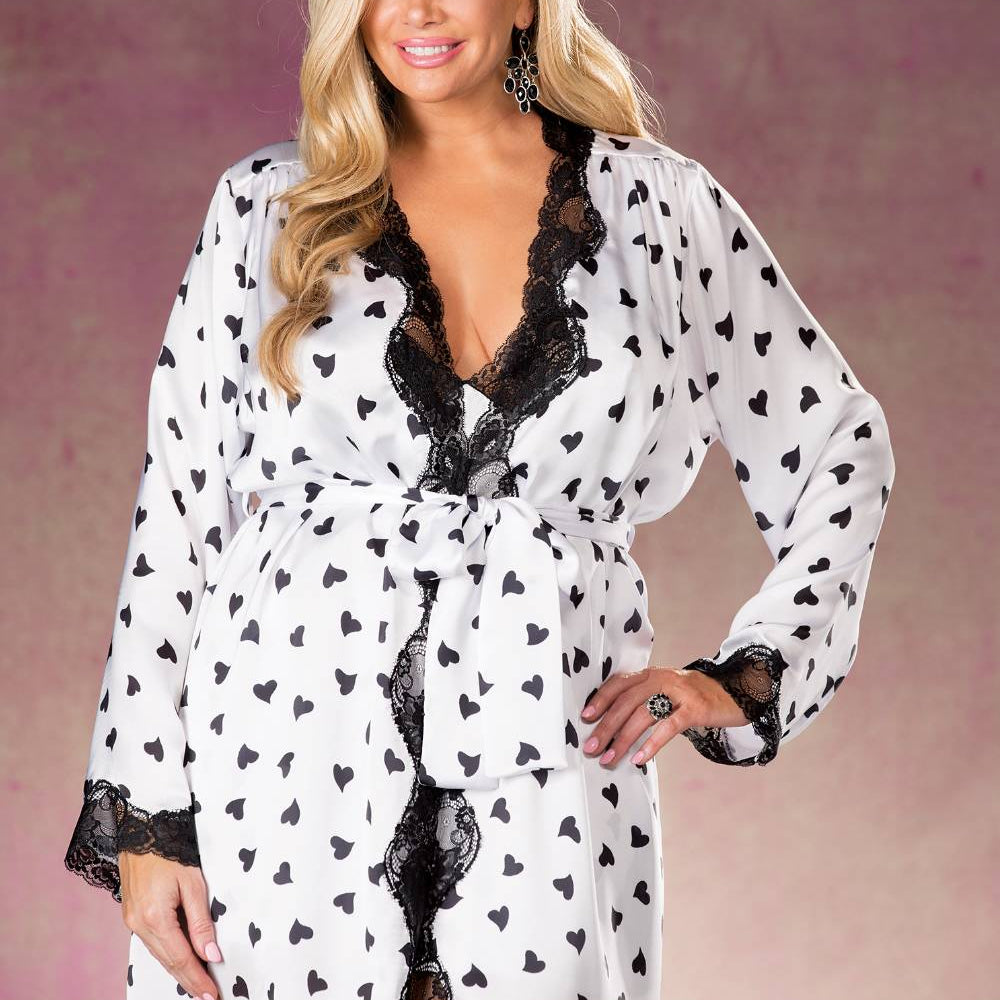 
                      
                        Shirley of Hollywood X25799 Heart Print & Lace Robe | Robes, sohx | Shirley of Hollywood
                      
                    