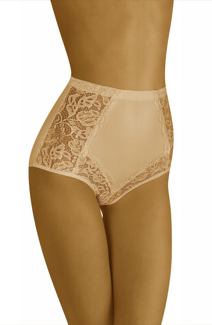 Wolbar Eleganta Beige | Briefs & Thongs, cottong, florallace, highw, wolbarxx, wthong | Wolbar