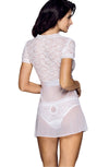 Yesx YX169 3pc Gown,panty & Belt White | Nightwear | YesX