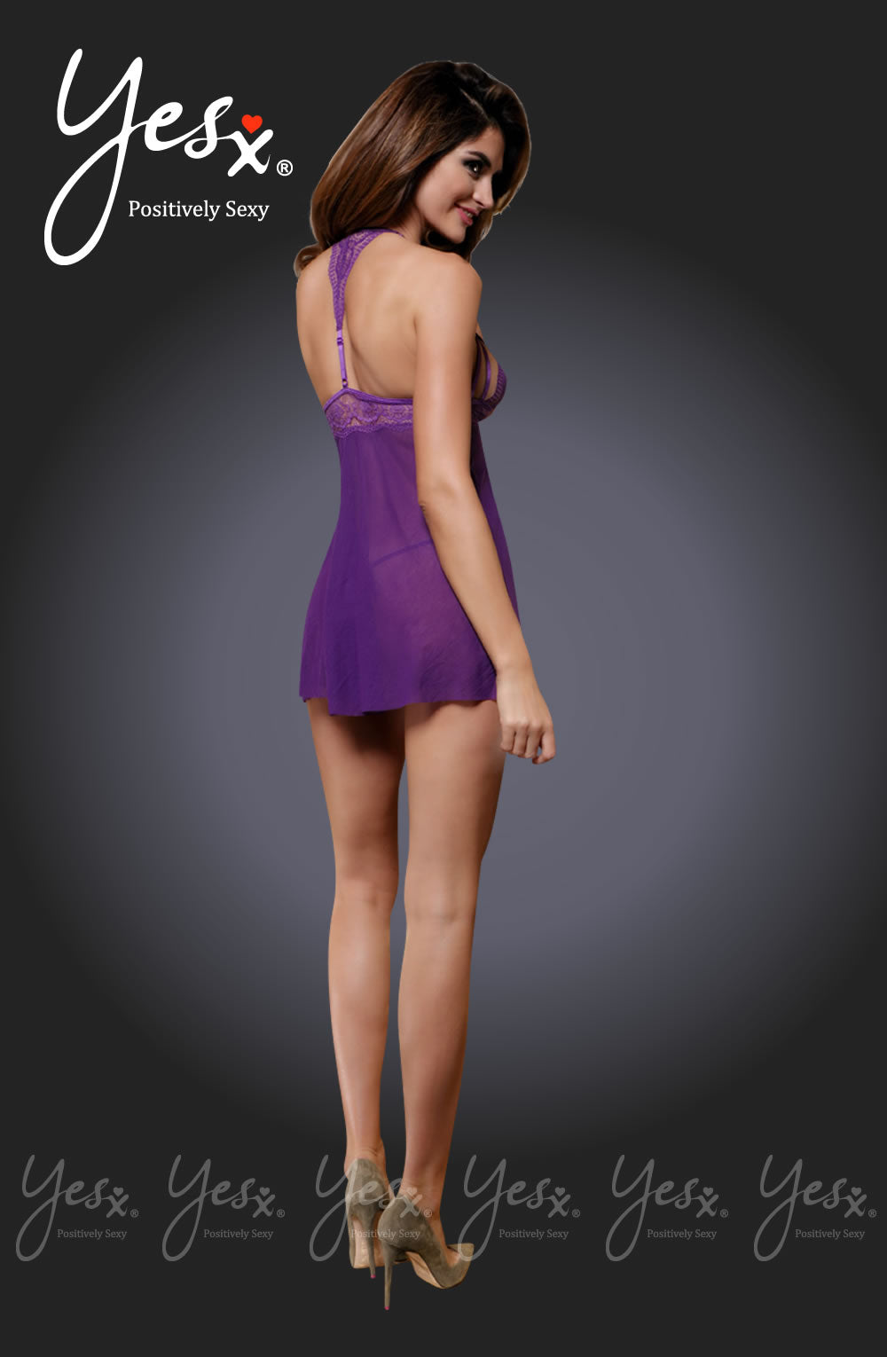 YesX YX632 2pc Dress & Thong Purple | Chemises | YesX