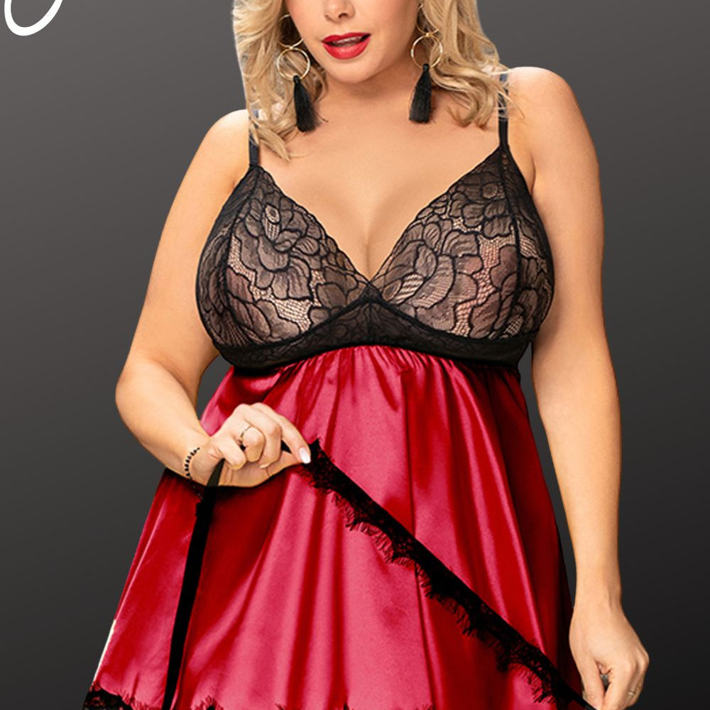 YesX YX832Q Babydoll & Blindfold | Babydolls, blindfold, PLUSL, spring23, yesxplus | YesX