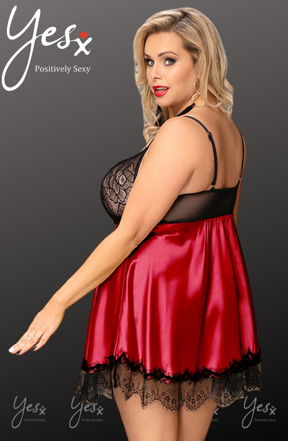 YesX YX832Q Babydoll & Blindfold | Babydolls, blindfold, PLUSL, spring23, yesxplus | YesX